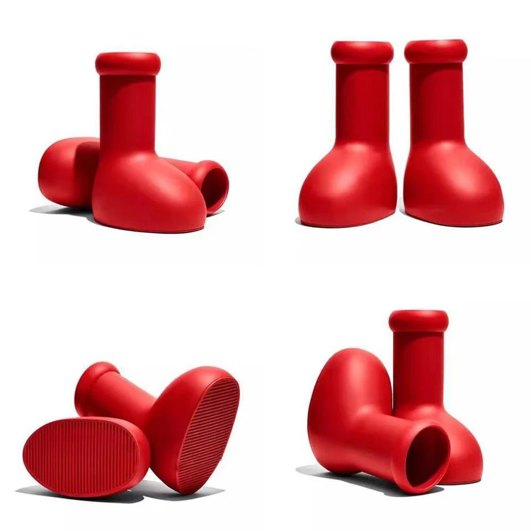 Latest Online Lead Trend Quadratic Element From Dora The Explorer Made By Rubber And EVA Rain Proof Skid Proof Big Red Boots