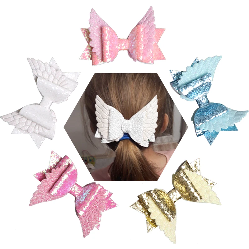 DIY women hair accessories colorful korean girls alligator  ribbon hair clip bow