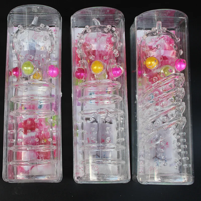 Crystal Pearl Reusable Delayed Ejaculation Men Dildo Cock Penis Sleeve Extension Enlargement Products