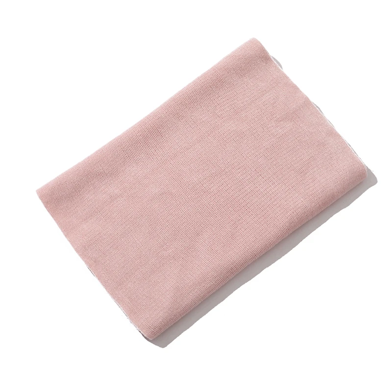 
Custom Acrylic Knitted Scarf Fashion Pink Solid Shawl Warm Soft Scarves Women Wear 