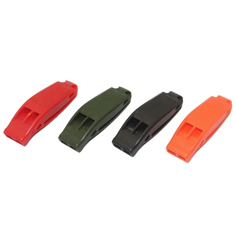 Bushcraft Jungle Survival Plastic Safety Distress Whistle Multiple Colours Emergency Whistles