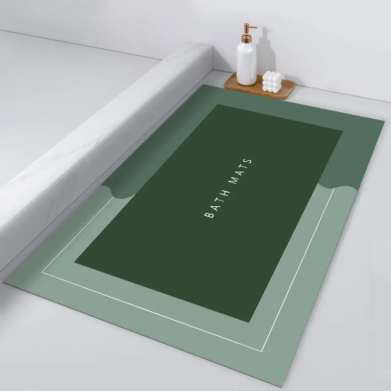 Soft Comfy Super Absorbent Non Anti Slip Pvc Toilet Floor Foot Diatomite Bath Mats Shower Mat For Bathroom Rugs And Sets