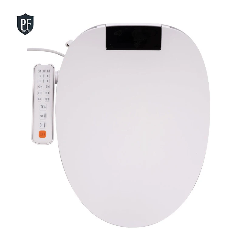 Smart Toilet Seat Cover with Bidet Electric Heated Warm Water Wash Air Dryer Feminine Wash Replacement Cover Soft Closing Lid