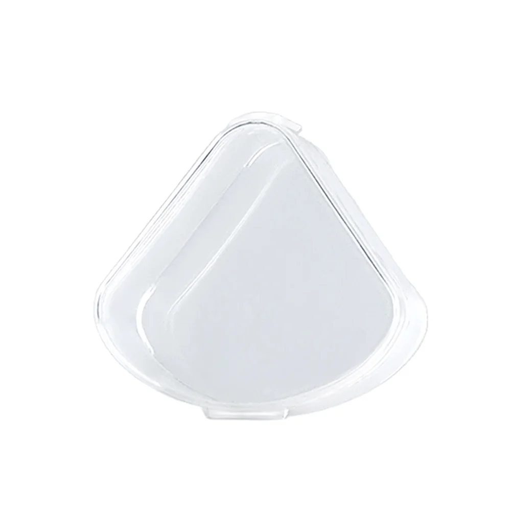 Mini PP Transparent Portable Sector Makeup Triangle Powder Sponge Puff Box