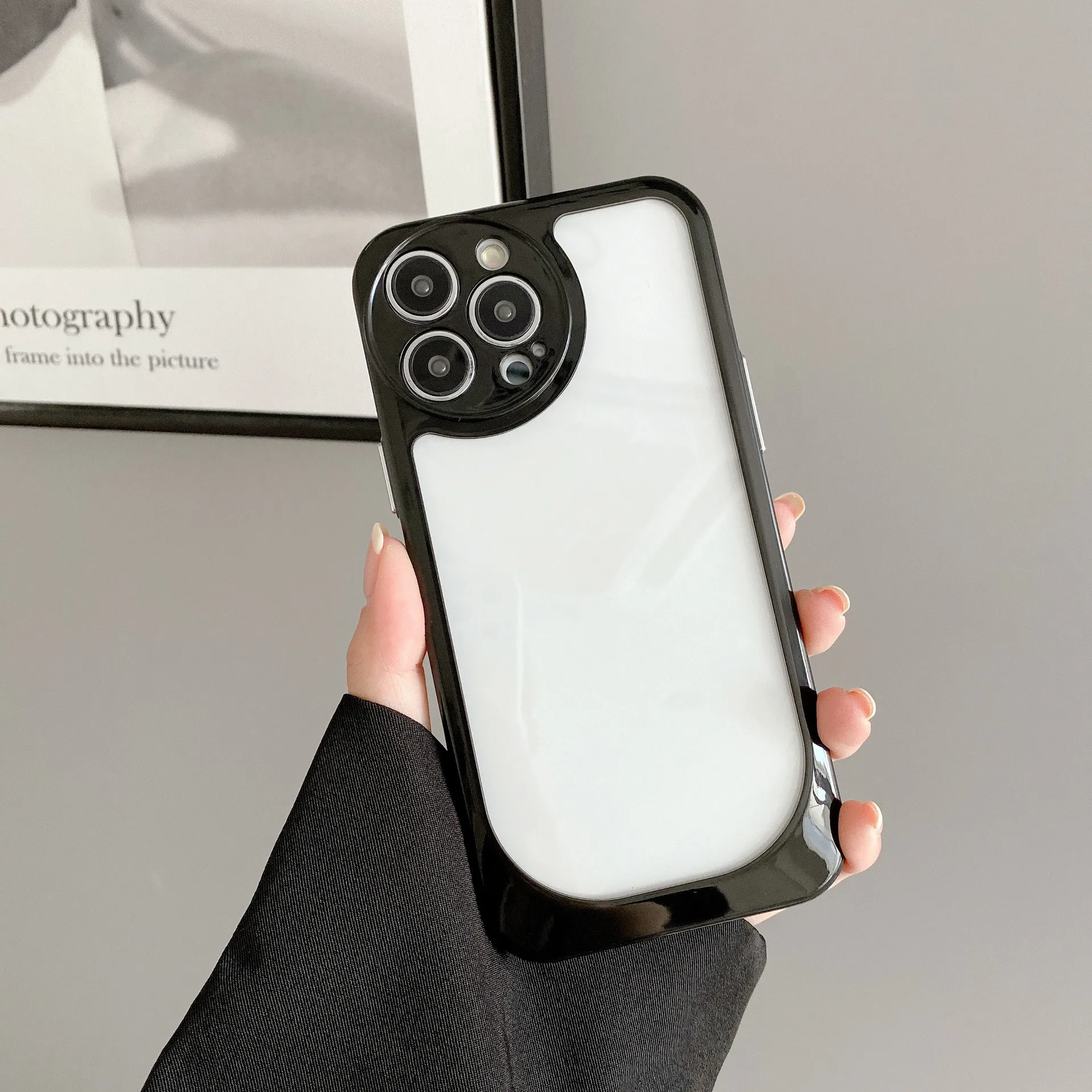 Для iphone 14 pro max прозрачный чехол с цветной рамкой жесткий акриловый высокого качества для iPhone 13 12 11 Бесплатная доставка