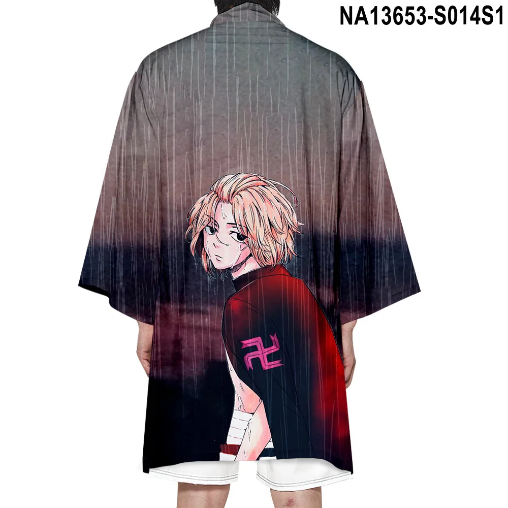  Anime Tokyo Revengers T-shirt Hanagaki Takemichi Ken Ryuguji Cloak Tops Jackets Draken Haori Ryuguuji Mikey Kimono Coats