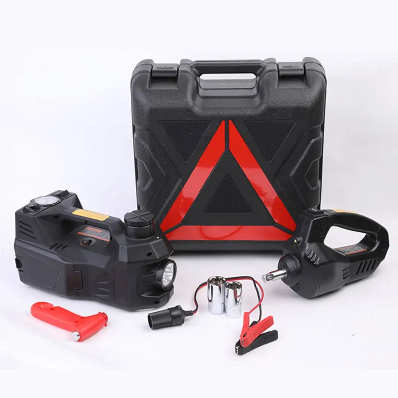 
3 in 1 electric car hydraulic jack 1-10T car jacks 12v electric jack 3ton with air pump and eclctric impact wrench Car Jack 