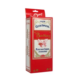 Bin Wang 938 Playing Cards Standard Blue Core Paper Club Special Plastic Coated Casino Quality Playing Cards Poker Wholesale