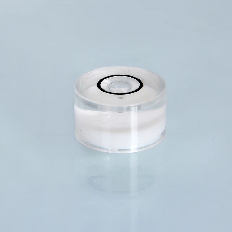 YJ-CR1207 Circular Plastic Vial Inclinometer Spirit Level Bubble Tube Vial Gradienter