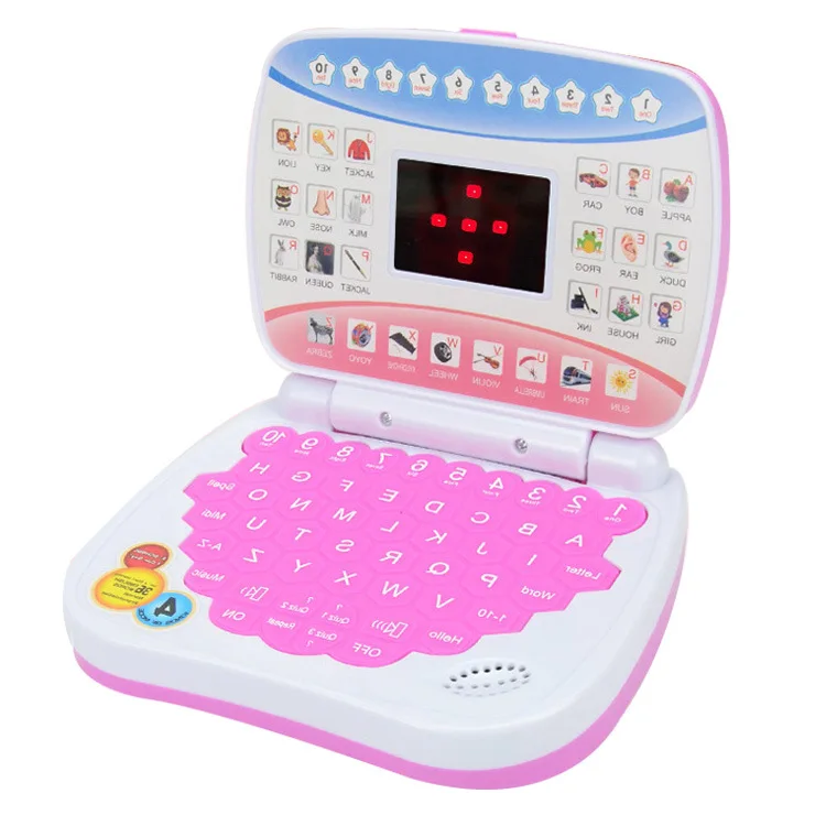 2024 New product mini simulation laptop LED display screen kids children educational early education toys learning machine