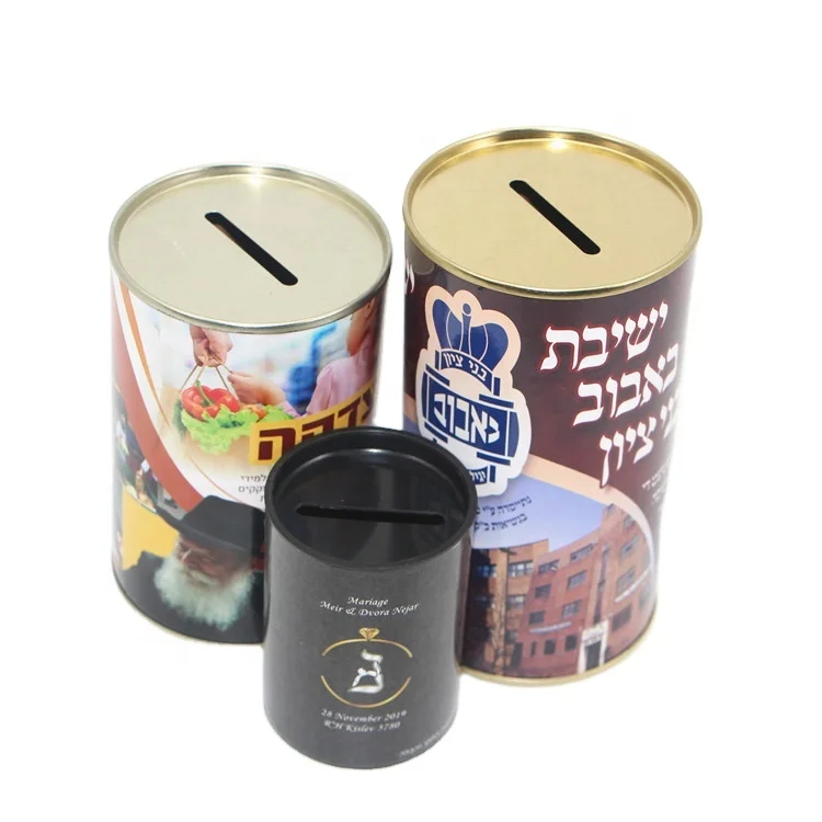 round Cardboard Piggy Bank for Kids Money Packing and Coin Collection with Counting Function Eco-Friendly Paper Material
