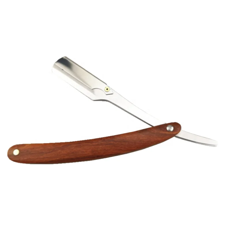 Нож для бритья с деревянной ручкой с одноразовым лезвием