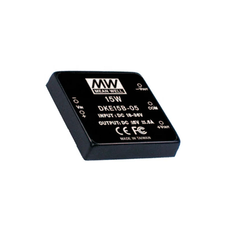 Original meanwell DKE15A-12 15W DC-DC Regulated Dual Output Converter