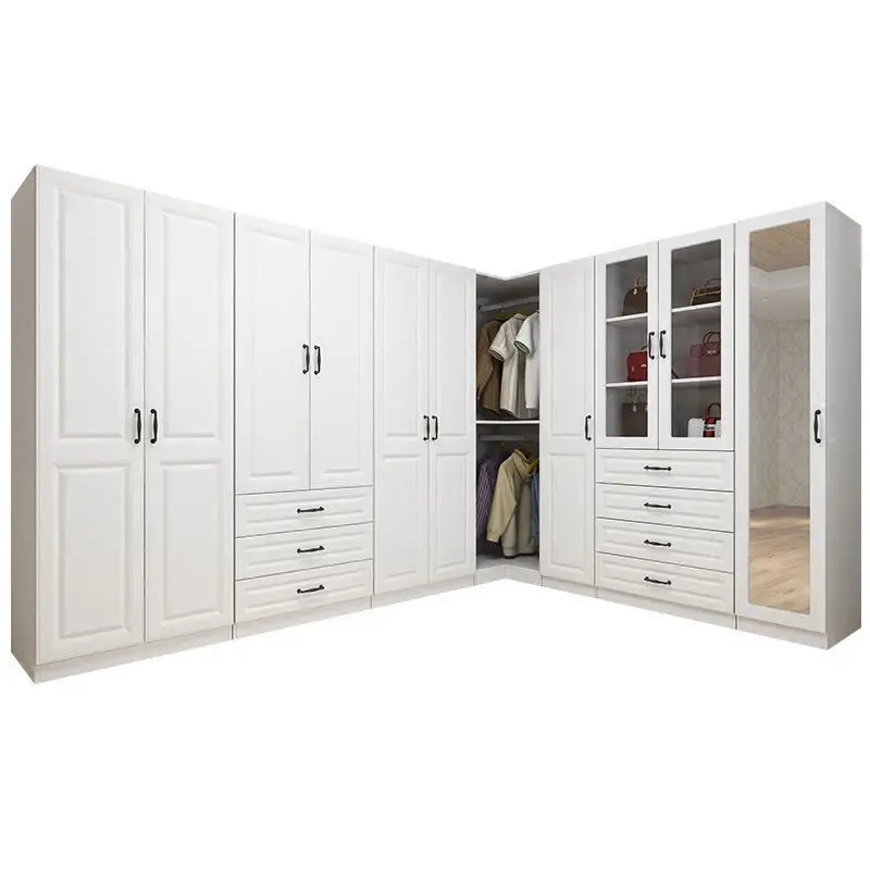 European cloakroom custom cabinet combination furniture small apartment cloakroom 90 Corner wardrobe
