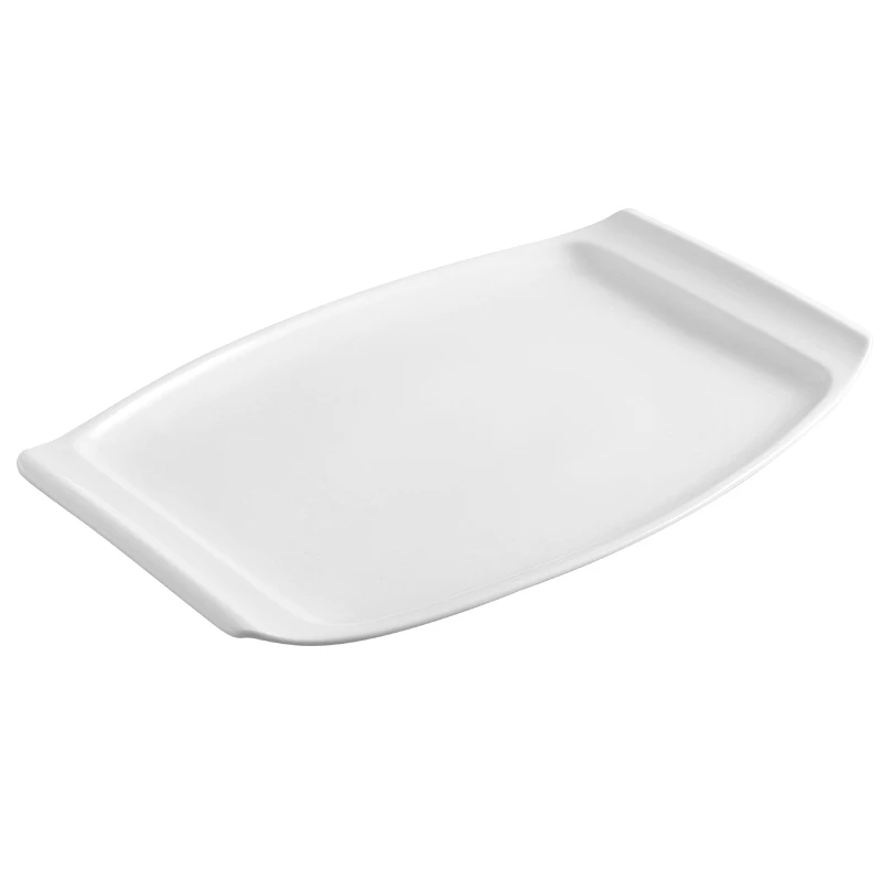 Chaozhou Factory Direct Sell Porcelain Dinnerware Decorative Rectangle Serving Tray Without Handle