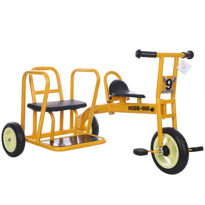 New High Carbon Steel Tricycle for Preschoolers and Kindergarten 1-3-8 Years Old 2-Persons Outdoor Bike