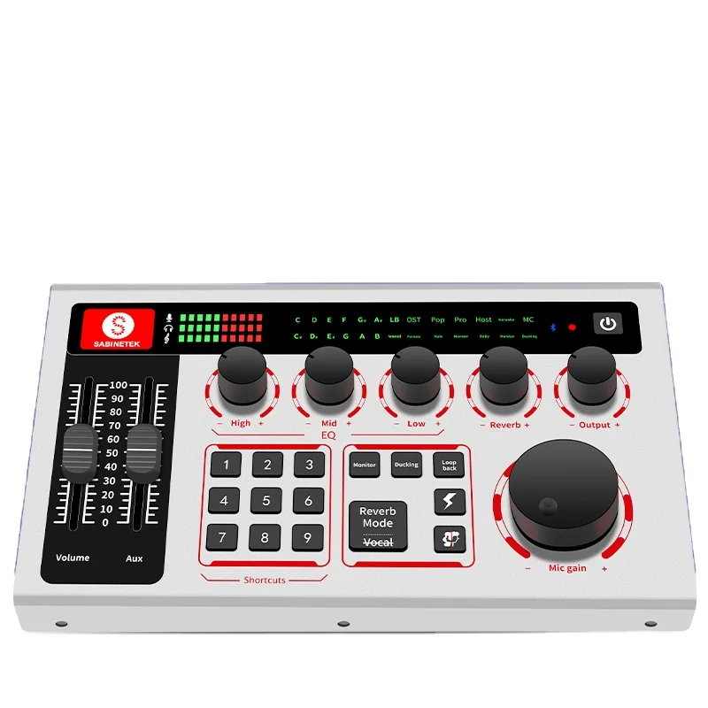 Alloy Original Live Sound Card External Usb Sound Card Audio Interface Sound Card For Studio