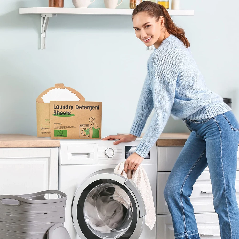 Free Sample Envelope Packaging Detergent Strips Household Detergent Tablets Eco-Friendly Super Condensed Laundry Sheet