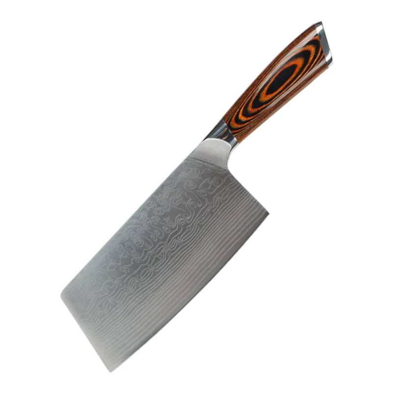 Stainless Steel Kitchen Cleaver Wood Handle 7 Inch Chinese Kitchen Knife Japanese Chef Knife Meat Cutting Knife