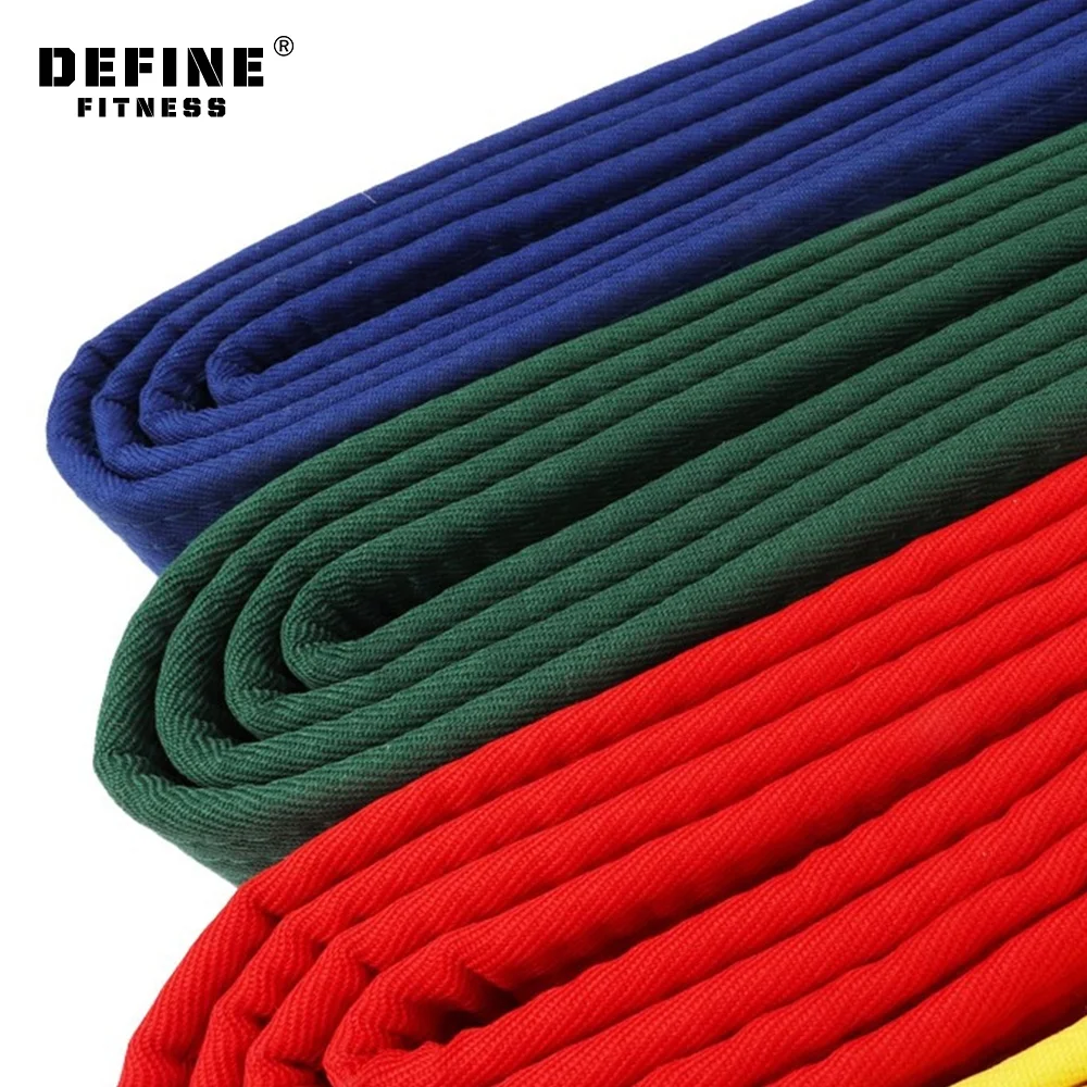 Define fitness Colourful martial arts custom belts taekwondo belts karate belts