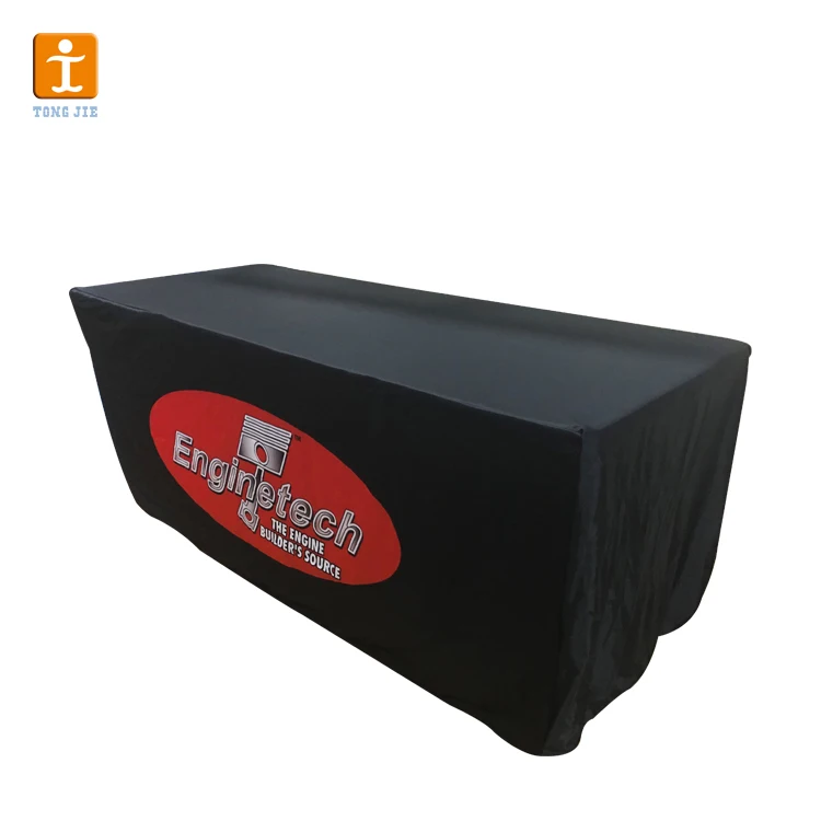 Custom Printed Conference 100% polyester Table Cloth With Logo