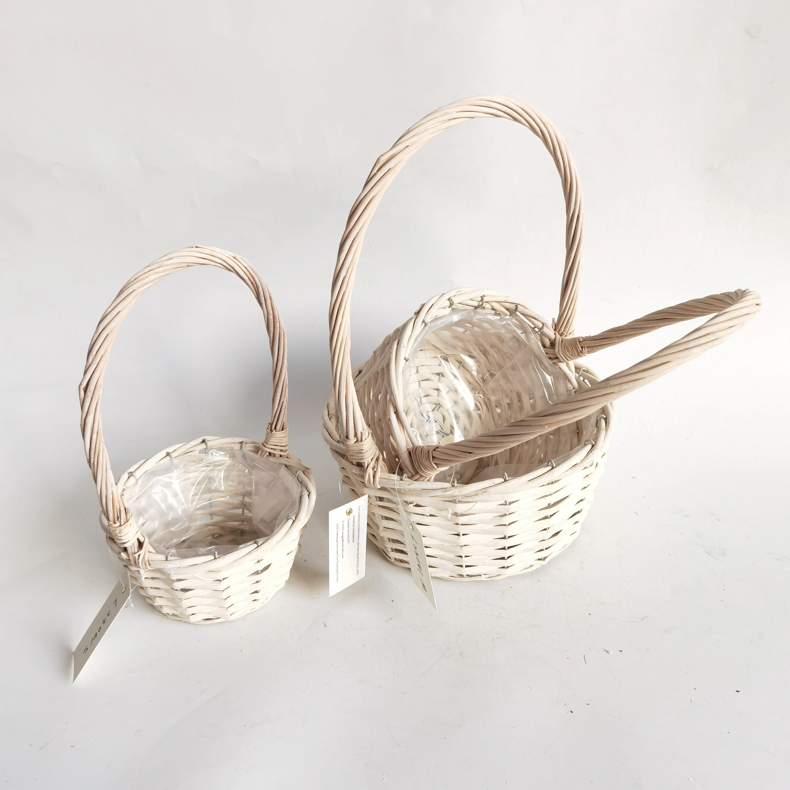 Factory Wholesale Willow Gift Basket wicker storage basket with handles flower basket