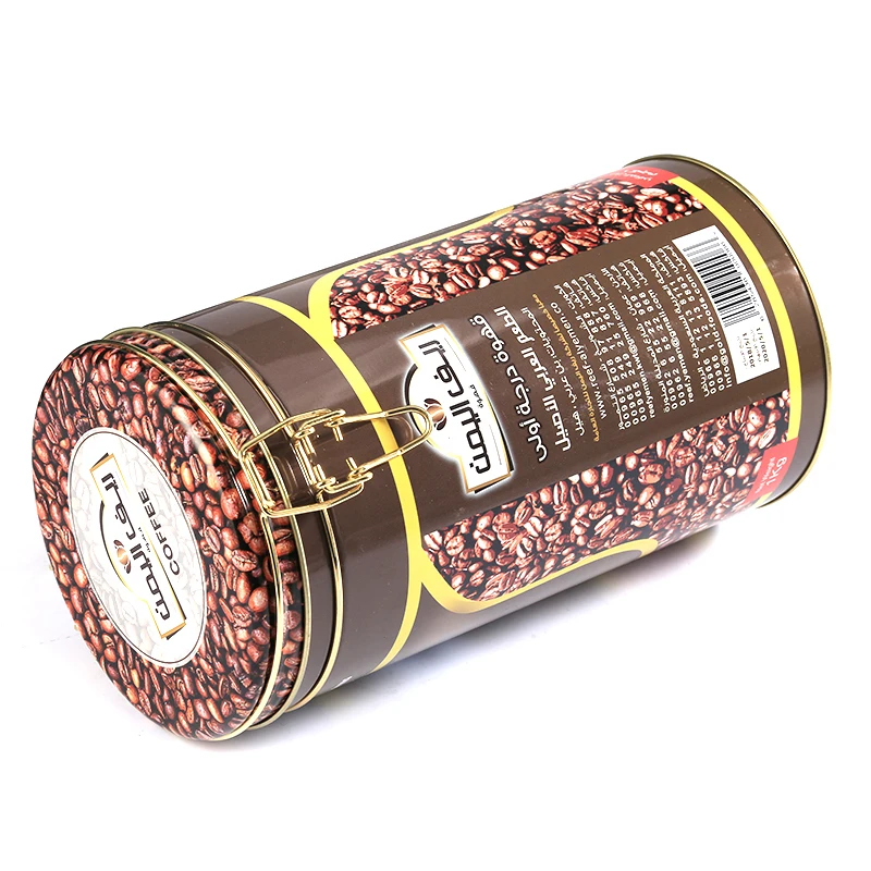 Packaging Metal box  Round Shape Double Tin Lid Airtight Tea Tin Can Coffee can  empty tin cans sale