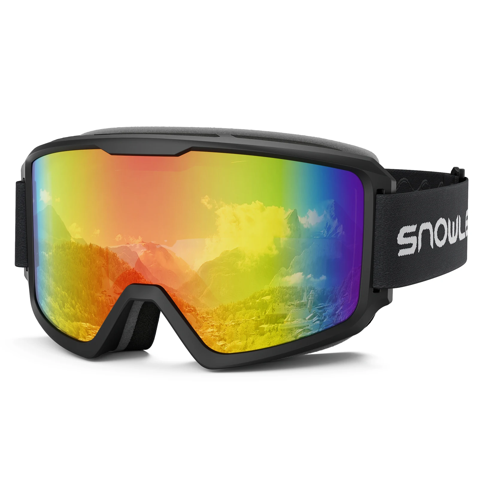 Dual Layer Lens Ski Snow Goggles Custom Brand Adjustable Strap Heated Available For Extreme Winter Sports