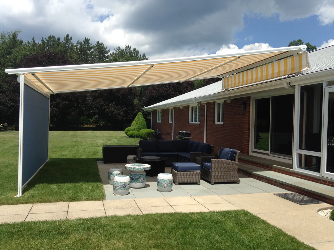 XZ OEM ODM Hooeasy&Homey BSCI aluminum patio garden roof awning for outdoor BBQ