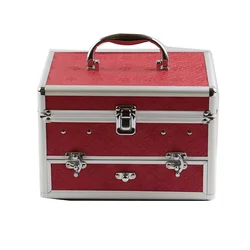 Customized Makeup Kits Professionals Box Cosmetic Bag Nail Trolley Vanity Aluminum Metal Make Up Case