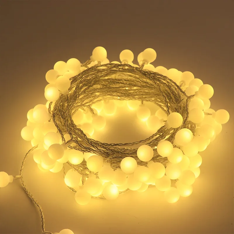 Round bulb warm lamp party decoration snowflake fairy star christmas led string light
