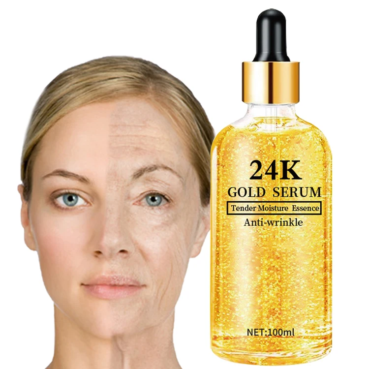 Tiktok hot sales Skin care 24K Gold Ginseng Serum Moisture Anti-Wrinkle Collagen firming Sleeping Essence