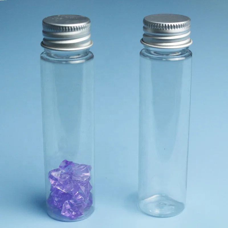 
clear plastic tube with mental lid for gifts packaging 