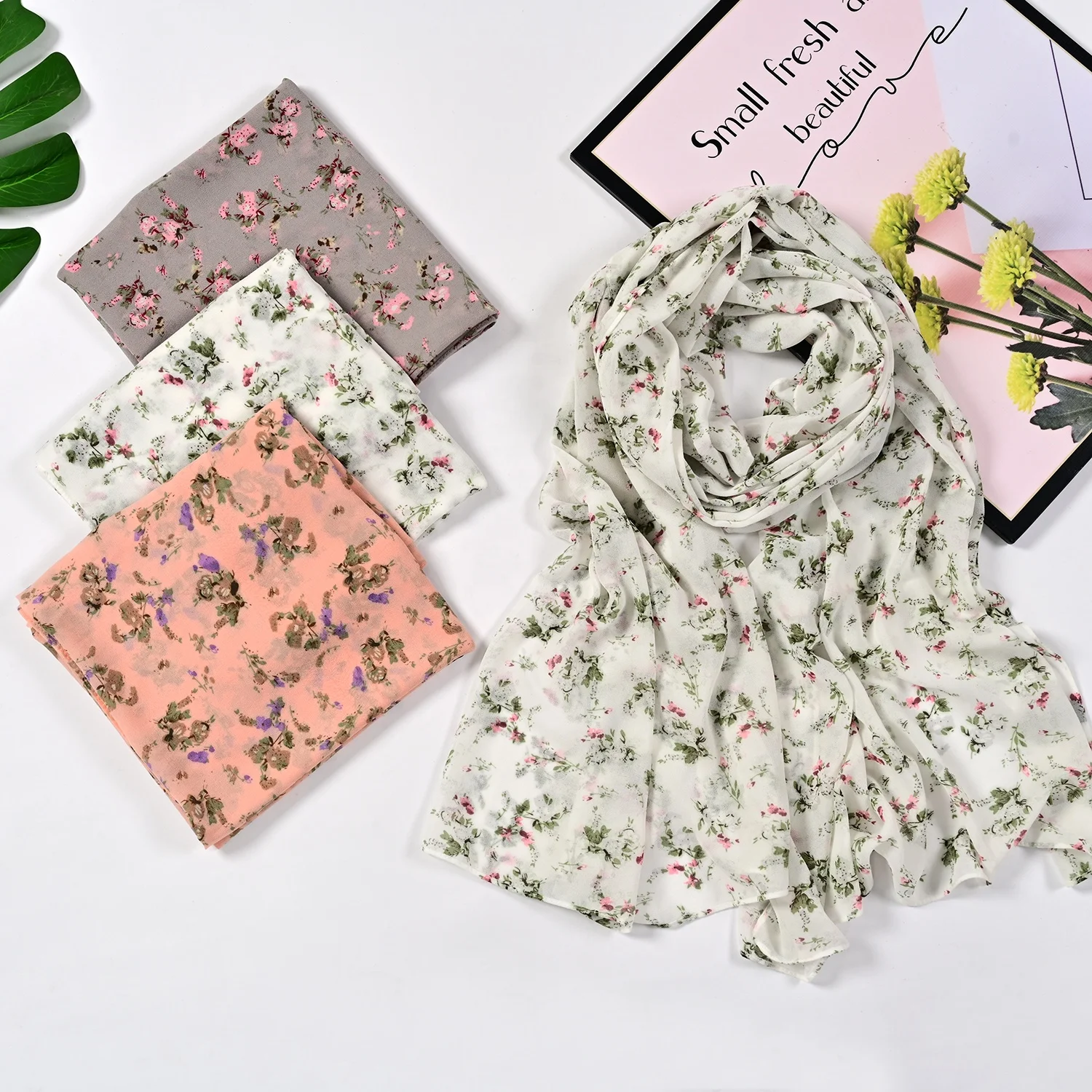 Chiffon Printed Hijabs Floral Printing Classic Paisley Headscarf Malaysia Women Scarf Hijab