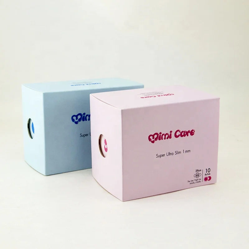 Китайский поставщик FSC, Пользовательский логотип, гигиенические салфетки, упаковка, плоский ящик для доставки, розовая бумажная коробка