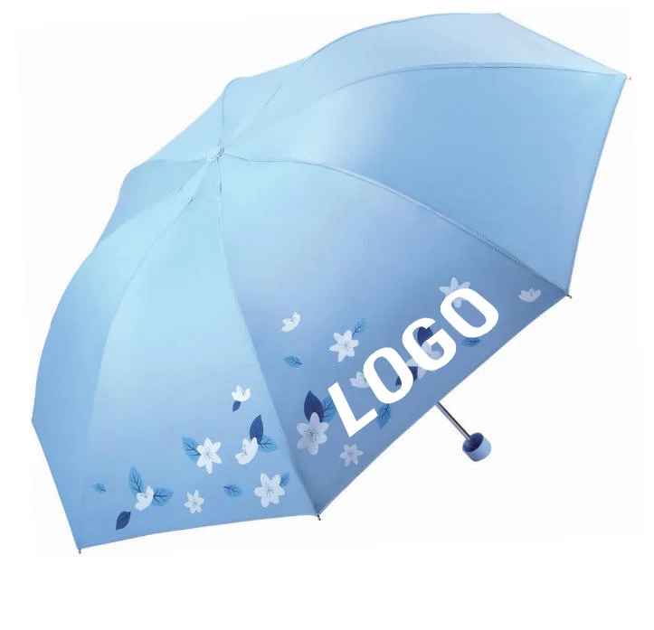 umbrellas for the rain anti wind Sun flower umbrella design for women and girl with pocket umbrella with logo printing