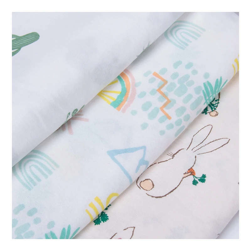 Custom Digital Print Knit 88 cotton 12 spandex Jersey Fabric Printed Cotton Lycra Fabric For Clothing