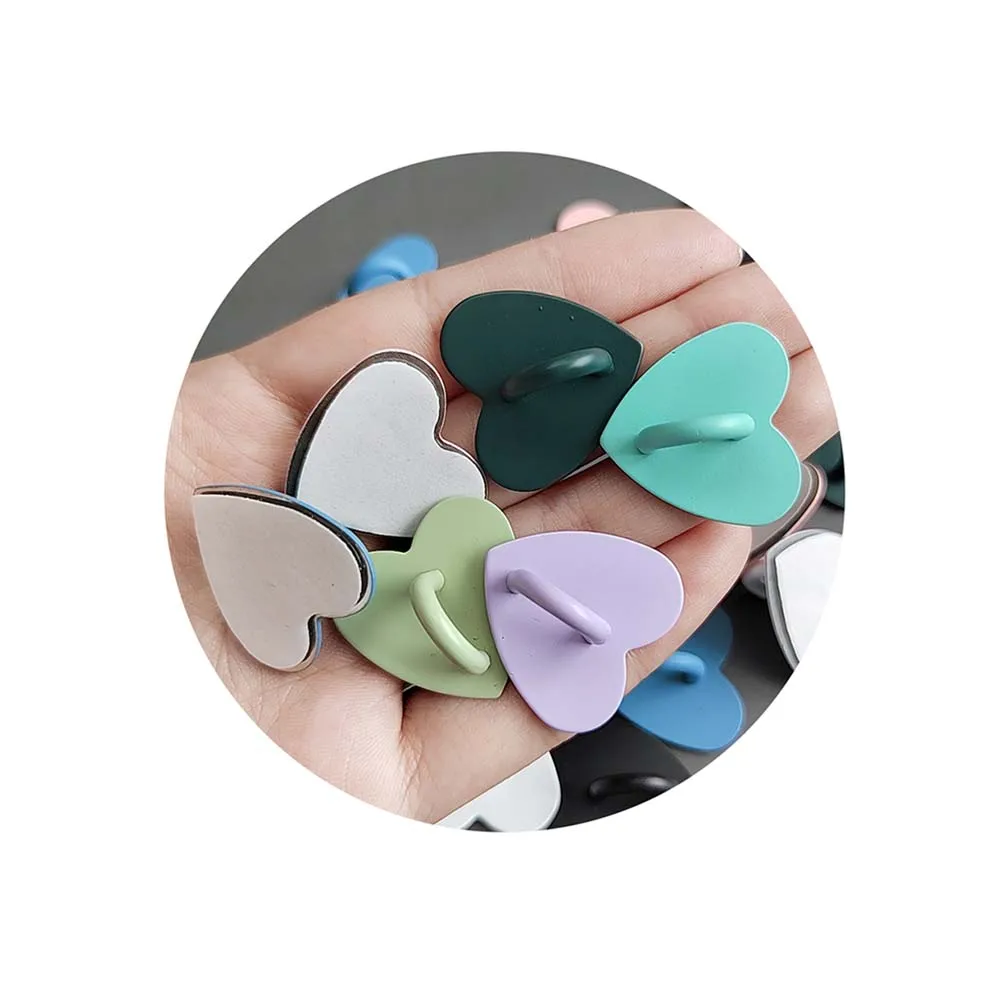 Heart Shape Mobile Holder Heart Shaped Cell Finger Ring Stand for Phones Pad Mobile