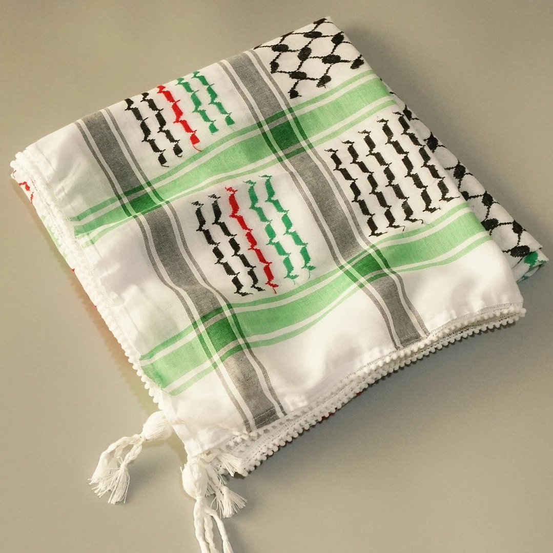 Арабский тюрбан мусульманский шарф из кефии хиджаб шемаг пустынная кефия модный стиль для головы шея Белый мужчин квадратный