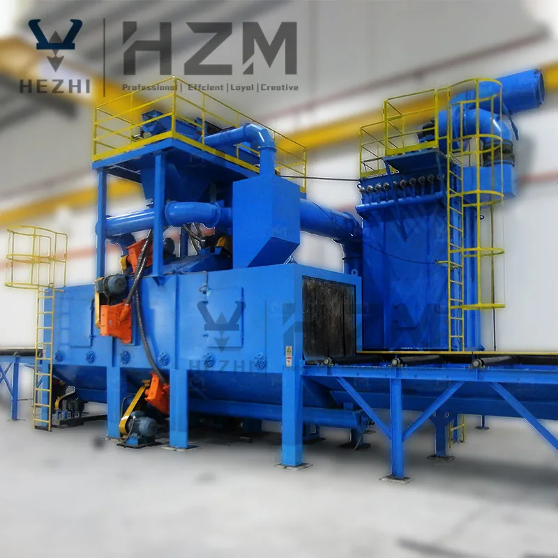 Wheel Shotblast Equipment Manufacturer Steel Roller Conveyor Through Type Shot Blasting Machine