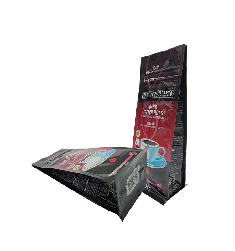 
Repertory Matte Finish Embossing Aluminum Foil Lined Gusseted Packaging Pocket Tear Zipper Top 1/2 Pounds Flat Bottom Coffee Bag 