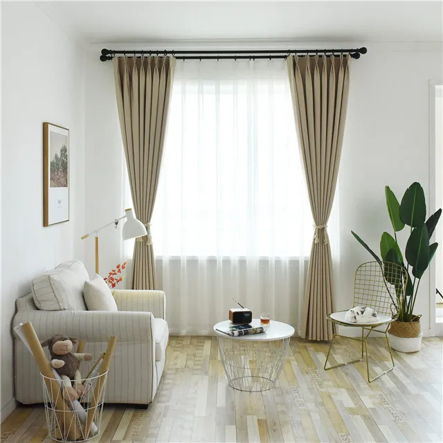 Wholesale 2019 High Quality Luxury Nylon Taffeta Fabric Shade Curtains For Living Room And Bedroom