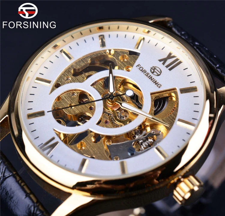  Часы наручные FORSINING GMT860 Мужские механические Роскошные ультратонкие деловые классические