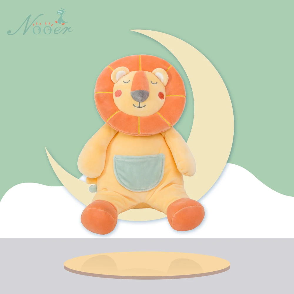 Nooer plush soft lion elephant bunny baby comfort security blanket with teether and rattle
