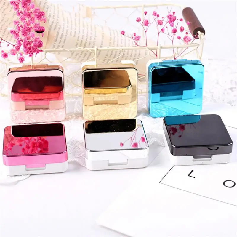 K1060 Cute Glossy Contact Lens Case Travel Glasses Lenses Box Unisex Eyes Care Kit Holder