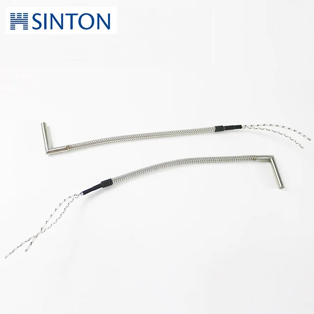 Customized electric cartridge heater with angle 24v stainless steel tube heater for 3D printer