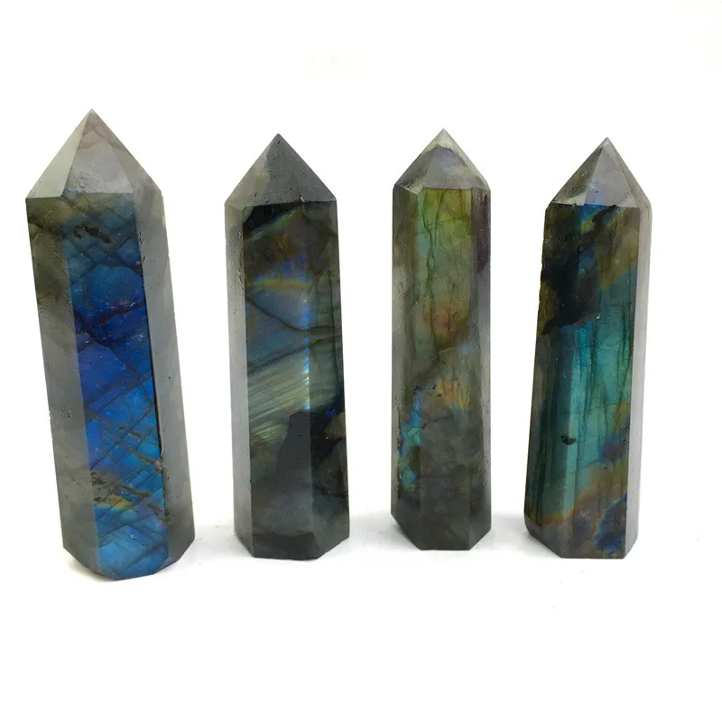 Оптовая продажа, башня из натурального кристалла, Золотая синяя вспышка, палочка из кристалла Лабрадорита, башня лабрадорита