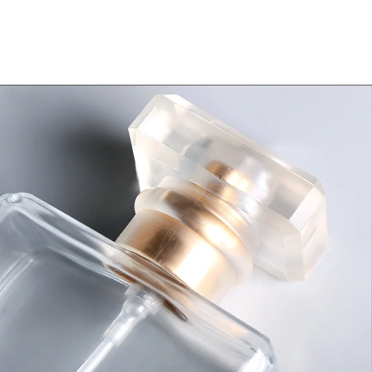 wholesale 7.5 20 30 50 ml 1 oz transparent rectangle perfume diffuser bottle glass spray bottles with aluminum cap