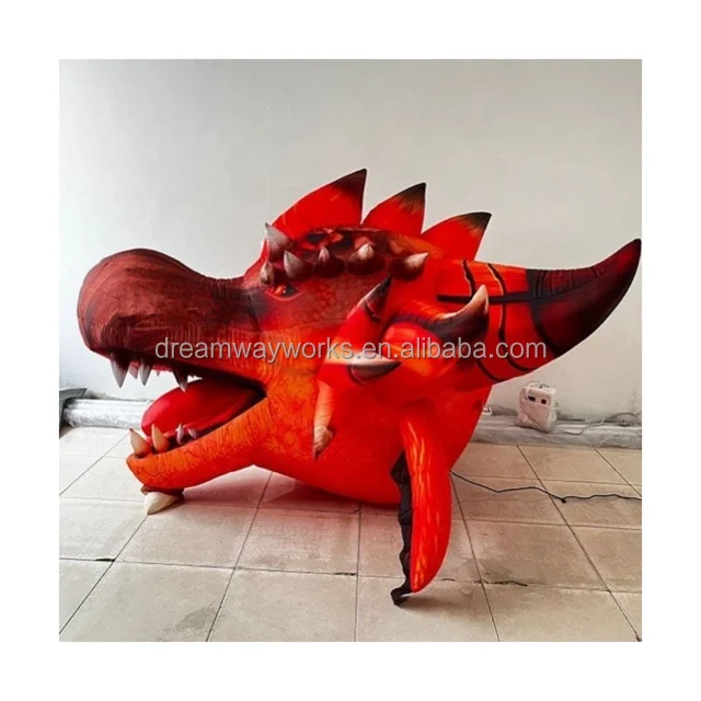 2024 Hot sale inflatable dragon head, life size dragon head for decoration