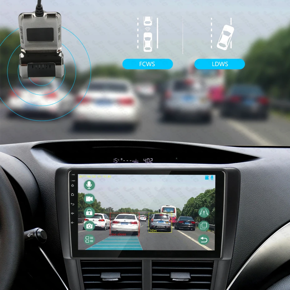 Автомобильный видеорегистратор USB ADAS камера для приборной панели с голосовым оповещением и G-Shock без экрана функцией LDWS Android плеером